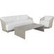 Allariz Greige / Stinson White Outdoor Sofa